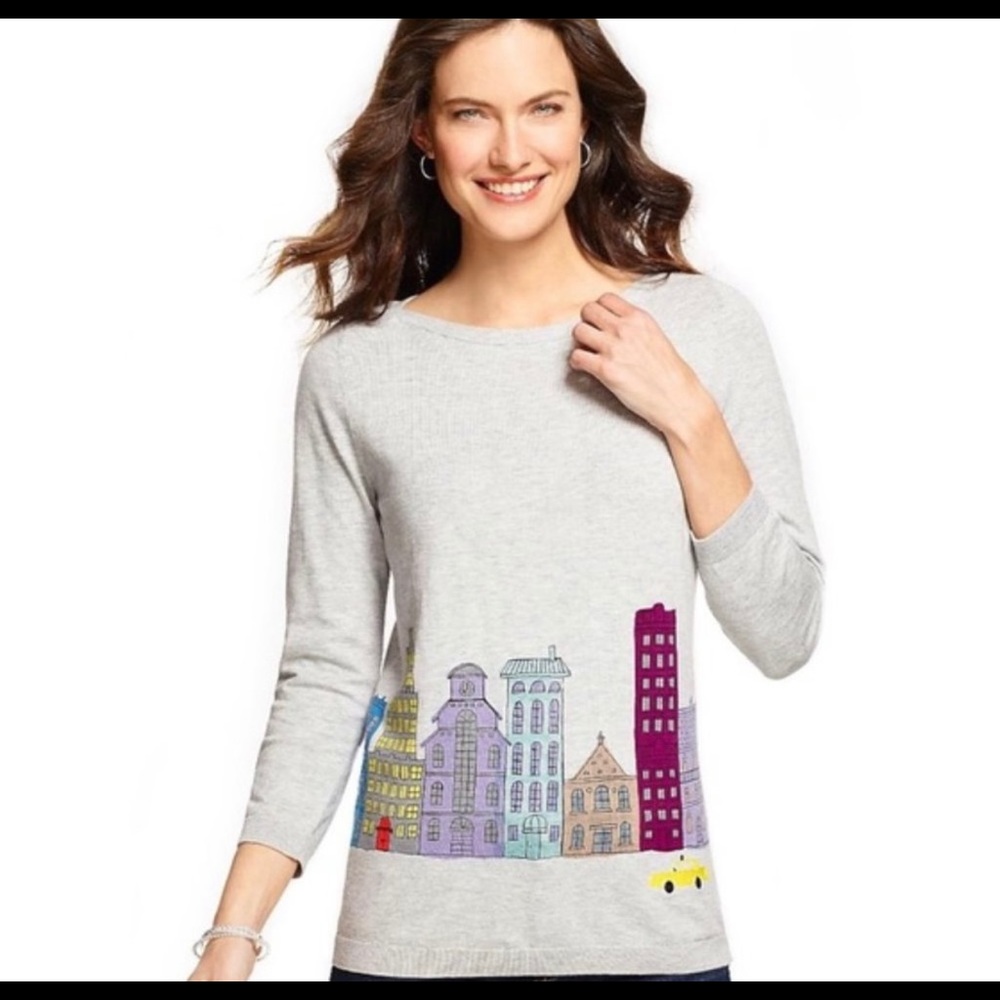 Talbots Medium City Building Sweater